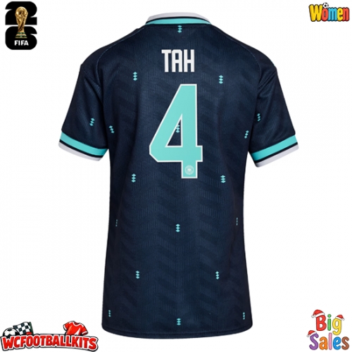 Germany Jonathan Tah #4 Replica Away Stadium Shirt for Women World Cup 2026 Short Sleeve